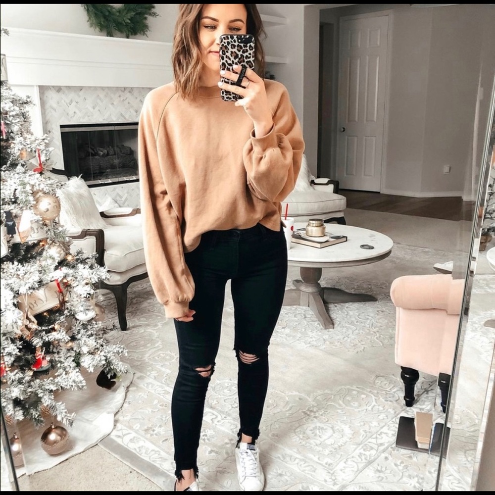 Abercrombie 90s crew puff sleeve sweatshirt